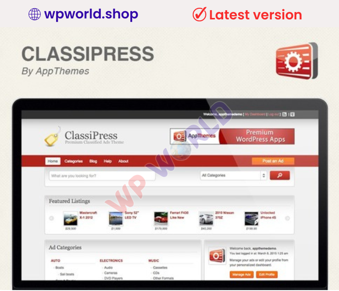 AppThemes ClassiPress | WordPress Classified Ads Theme