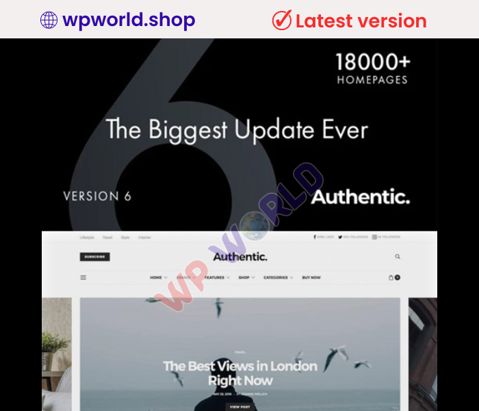 Authentic – Lifestyle Blog & Magazine WordPress Theme