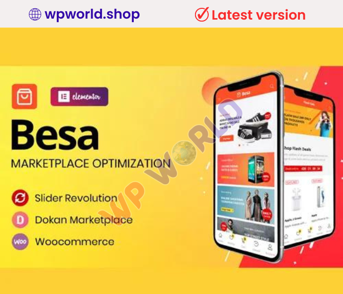 Besa – Elementor Marketplace WooCommerce Theme