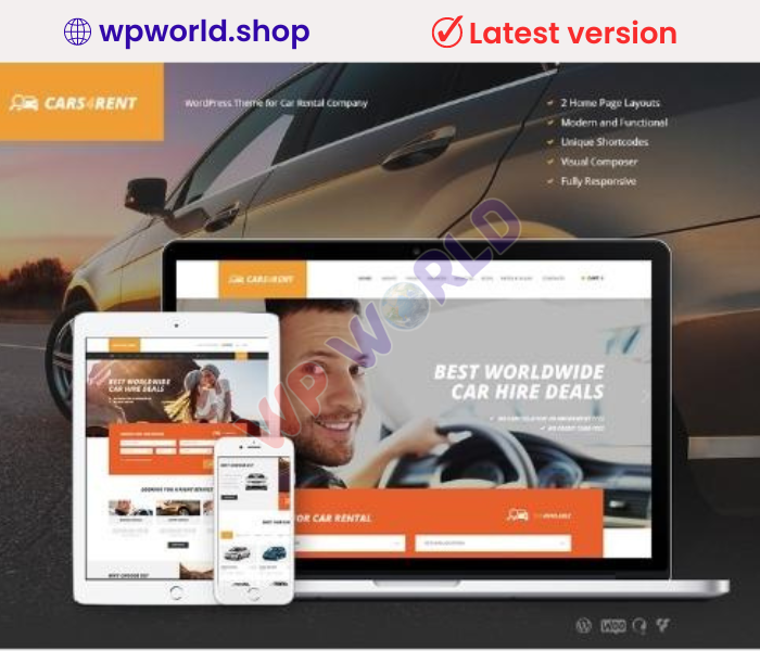 Cars4Rent | Car Rental & Taxi Service WordPress Theme