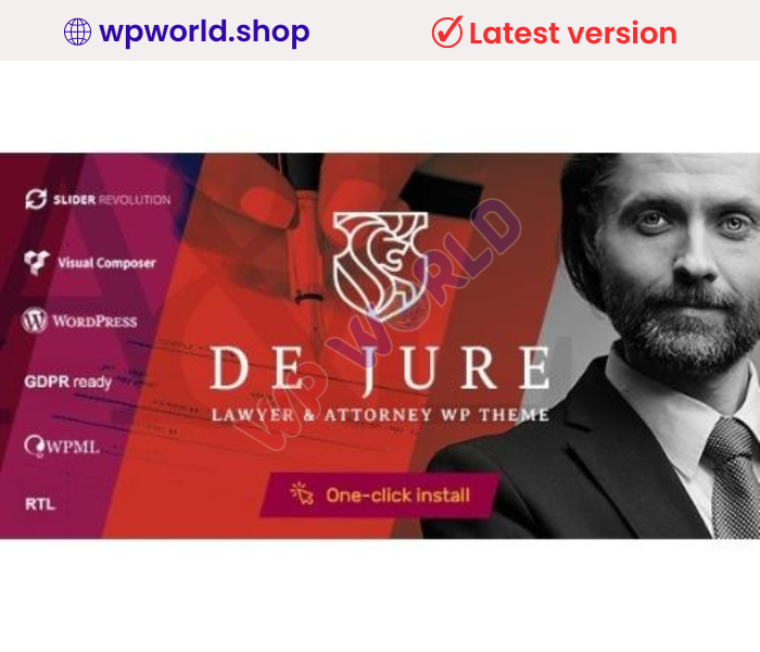 De Jure – Attorney and Lawyer WP Theme