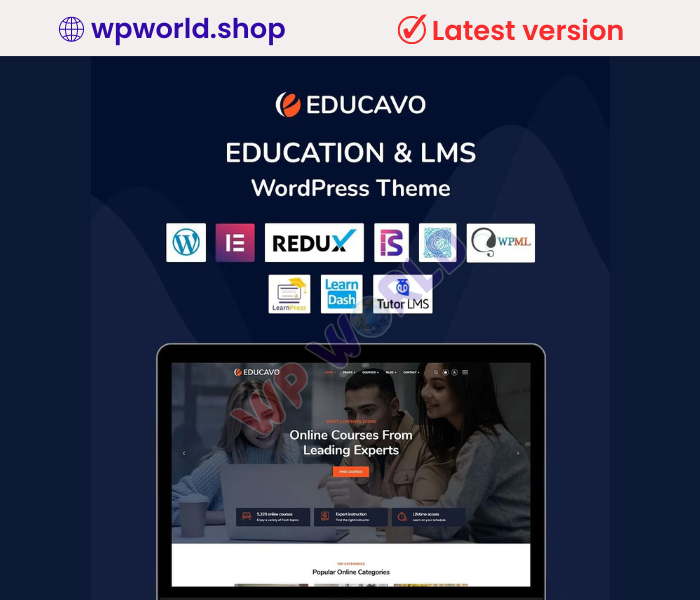 Educavo – Online Courses & Education WordPress Theme