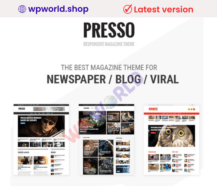 PRESSO – Modern Magazine / Newspaper / Viral Theme