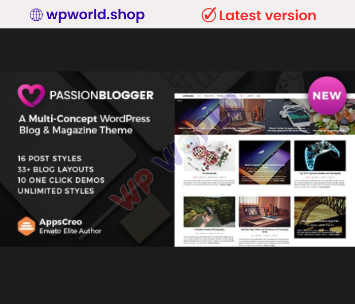 Passion Blogger – A Responsive WordPress Theme