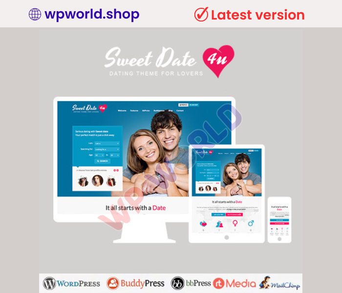 Sweet Date – More than a WordPress Dating Theme