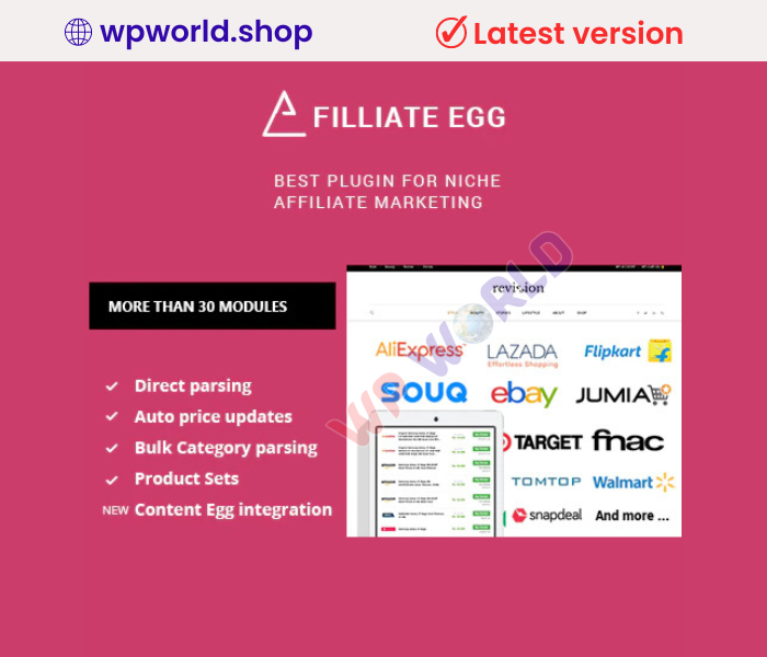 Affiliate Egg Pro – Niche Affiliate Marketing WordPress Plugin