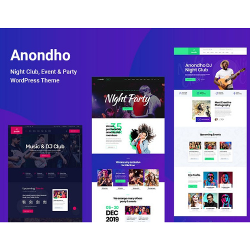 Anondho – Night Club & Event WordPress Theme
