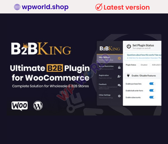 B2BKing – The Ultimate WooCommerce B2B & Wholesale Plugin