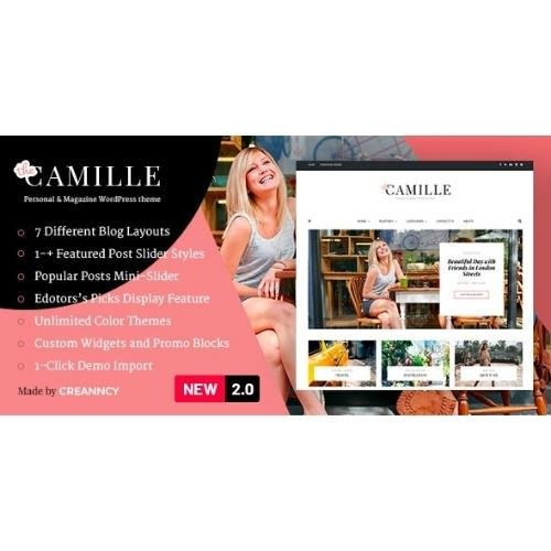 Camille – Personal & Magazine WordPress Theme