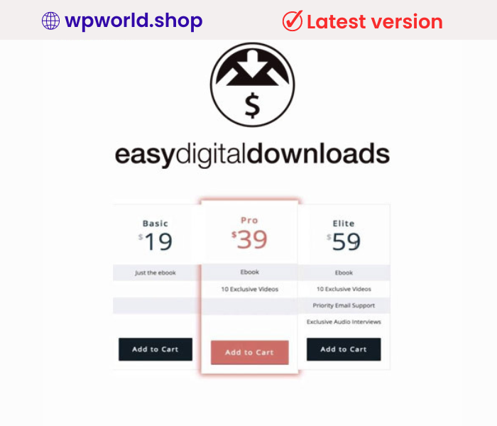 Easy Digital Downloads Pricing Tables