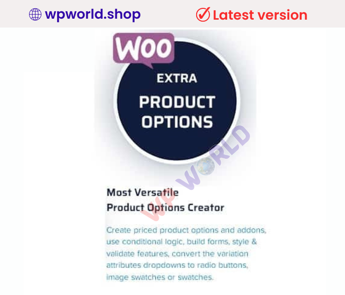 Extra Product Options & Add-Ons for WooCommerce