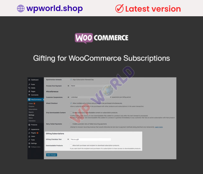 Gifting for WooCommerce Subscriptions