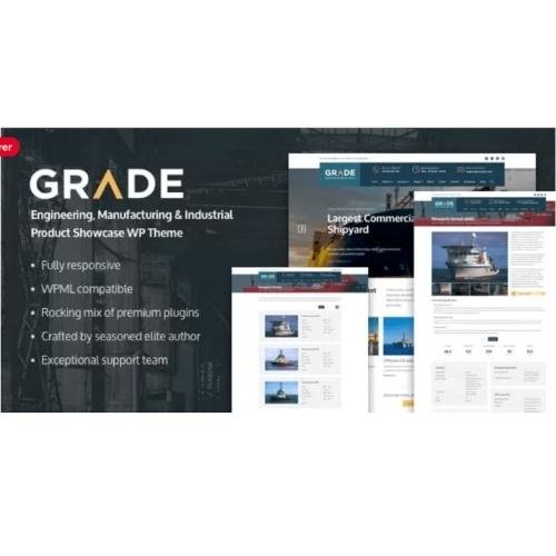 Grade – Engineering, Manufacturing & Industrial Product Showcase WP Theme