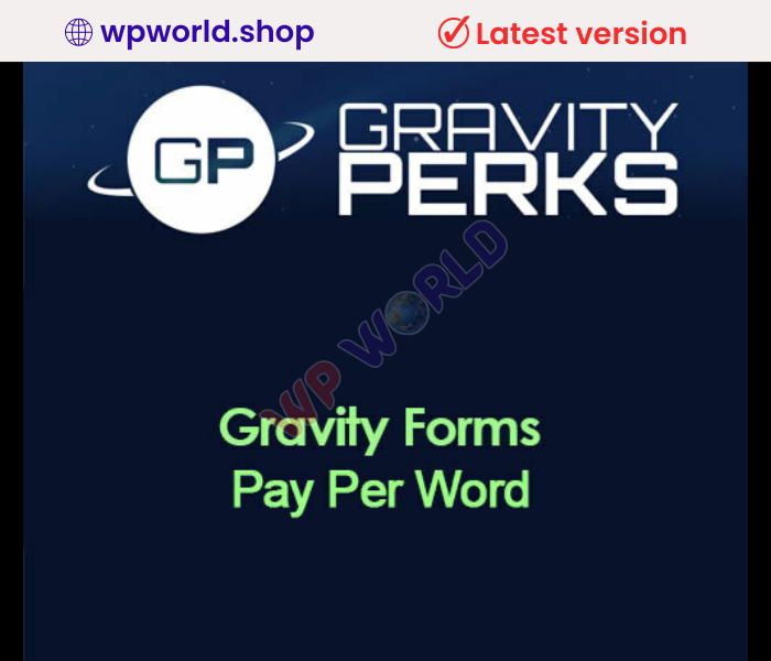 Gravity Perks Gravity Forms Pay Per Word