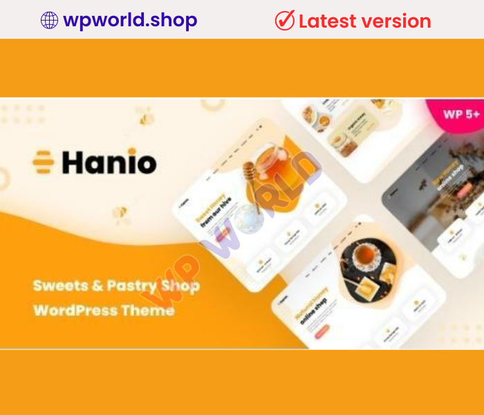 Hanio – Sweets & Pastry Shop WordPress Theme