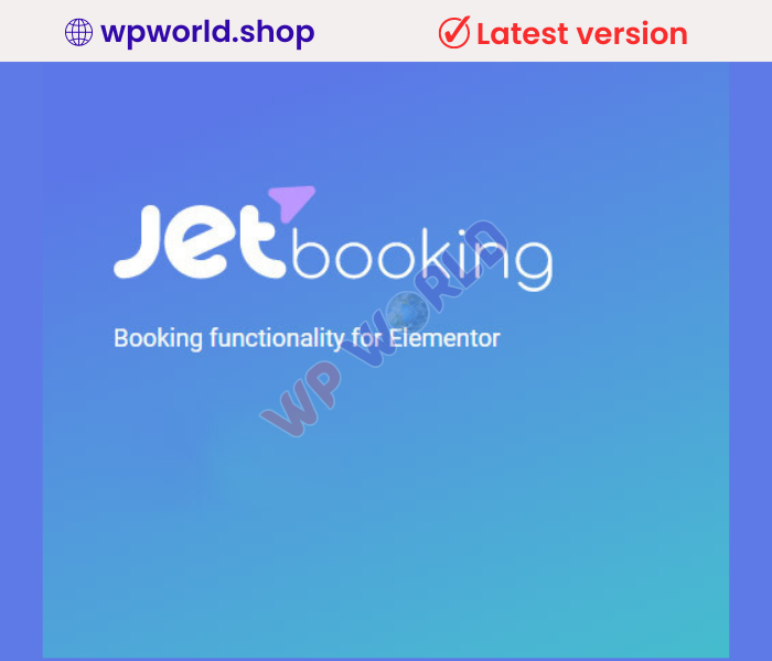 JetBooking – Booking functionality for Elementor