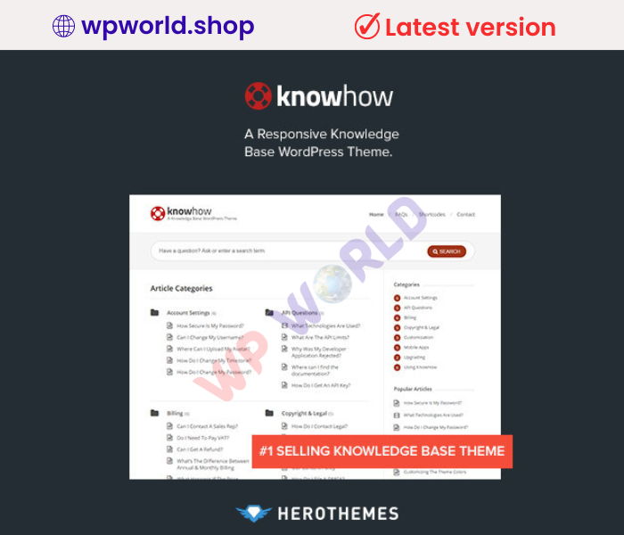 KnowHow – A Knowledge Base WordPress Theme