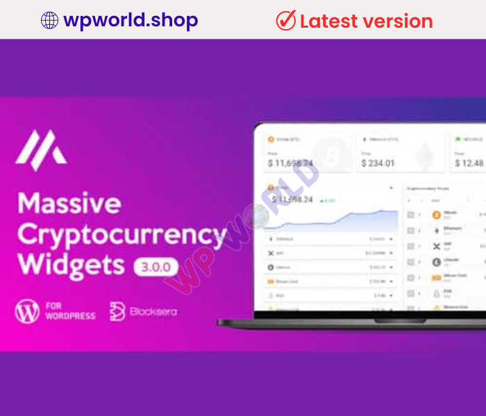 Massive Cryptocurrency Widgets | Crypto Plugin