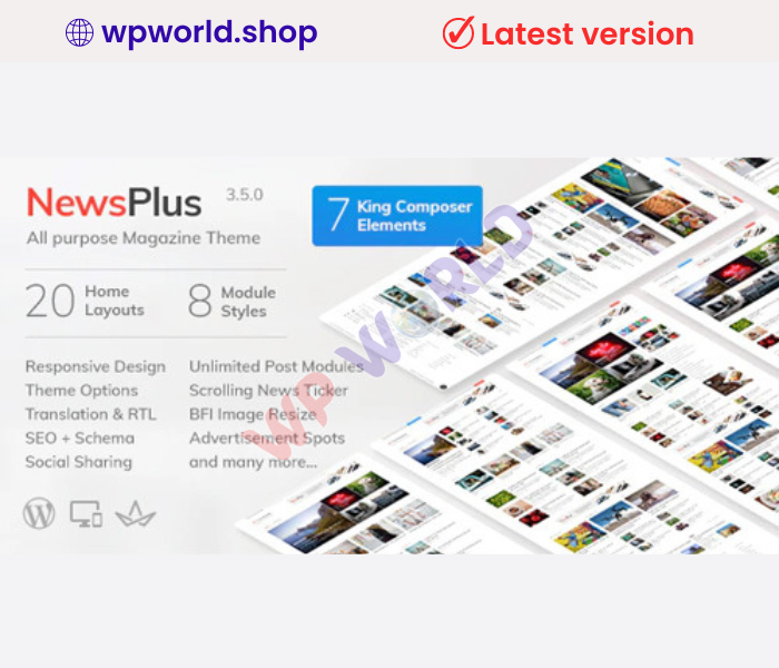 NewsPlus – News and Magazine WordPress theme