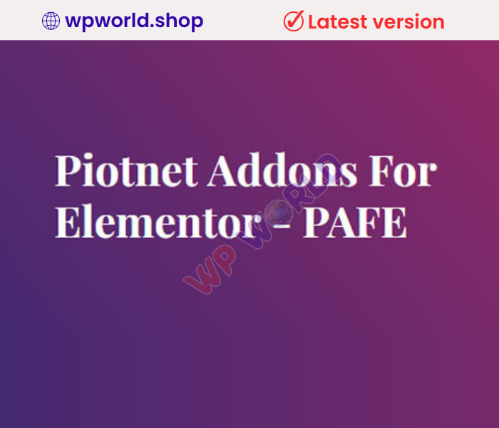 Piotnet Addons For Elementor Pro
