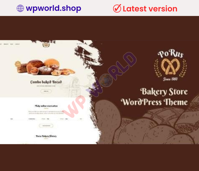 Porus – Bakery Store WordPress Theme