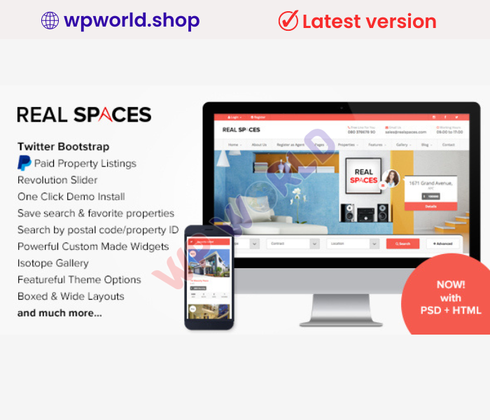 Real Spaces – WordPress Real Estate Theme