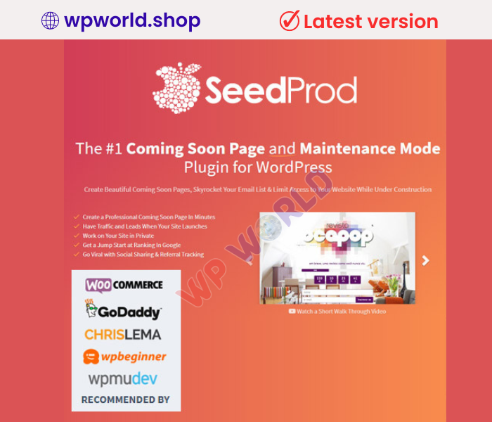 SeedProd Coming Soon Pro – WordPress Coming Soon Pages & Maintenance Mode