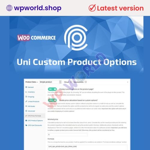 Uni CPO | WooCommerce Options and Price Calculation Formulas
