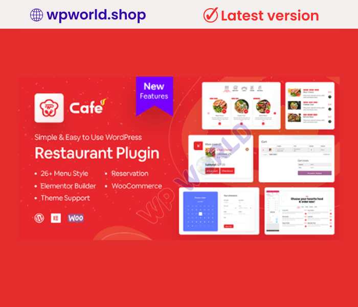 WP Cafe | Restaurant Reservation, Food Menu & Food Ordering for WooCommerce