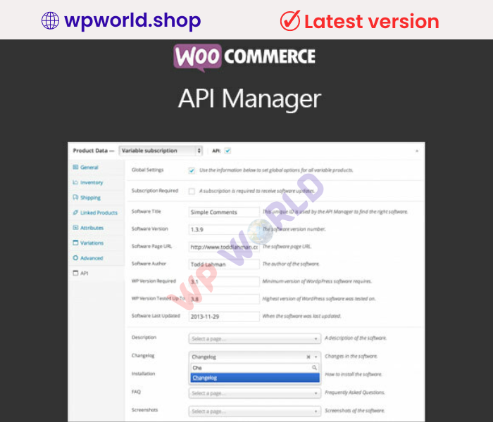 WooCommerce API Manager