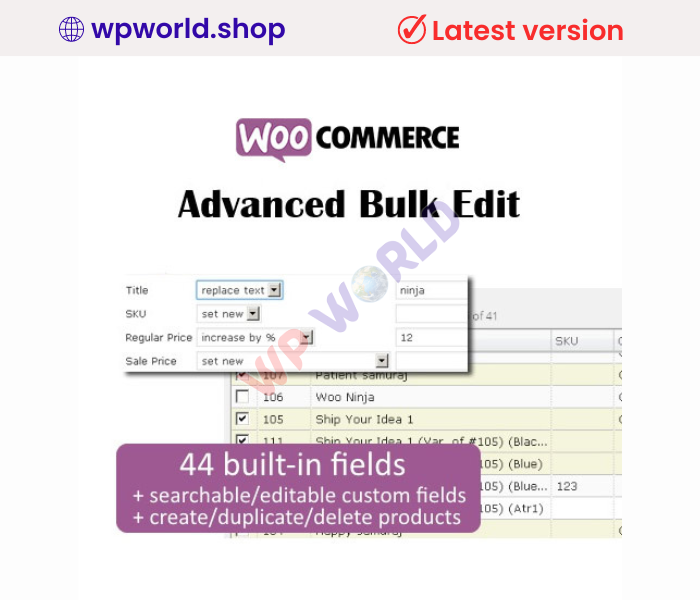 WooCommerce Advanced Bulk Edit