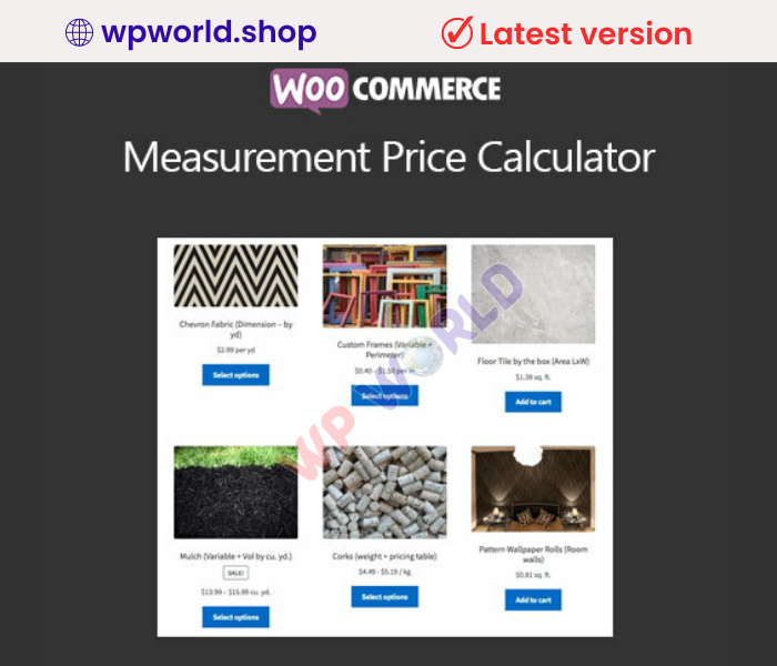 WooCommerce Measurement Price Calculator