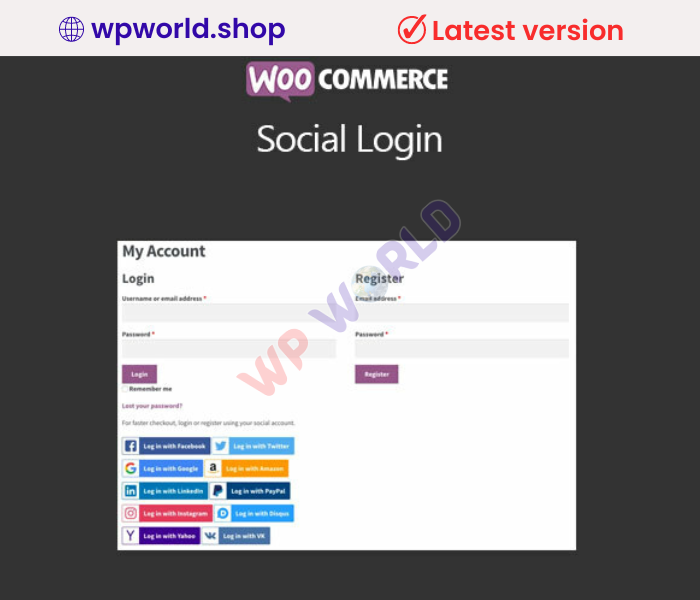 WooCommerce Social Login