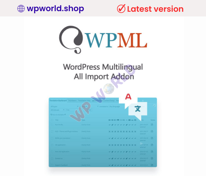 WordPress Multilingual All Import Addon