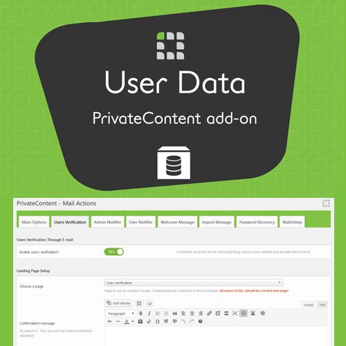 PrivateContent | User Data Add-on