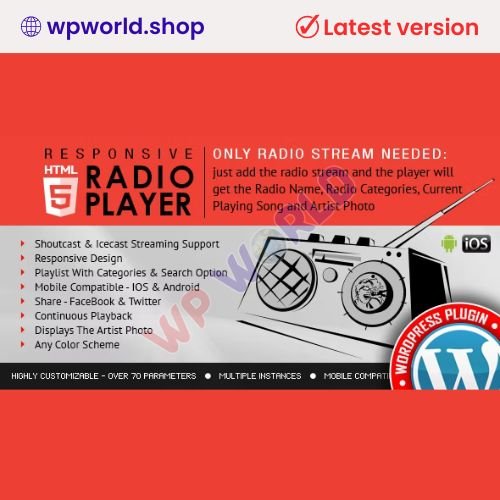 Radio Player Shoutcast & Icecast WordPress Plugin