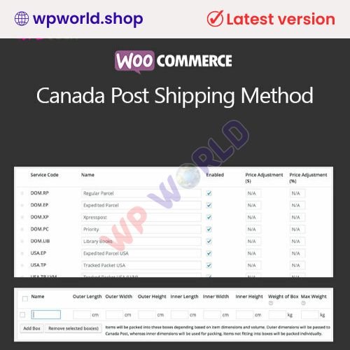 WooCommerce Canada Post Shipping Method