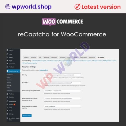 reCaptcha for WooCommerce