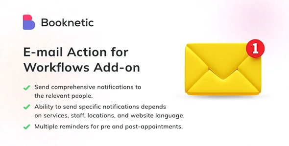 Booknetic – Email Notifications Addon